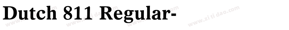 Dutch 811 Regular字体转换